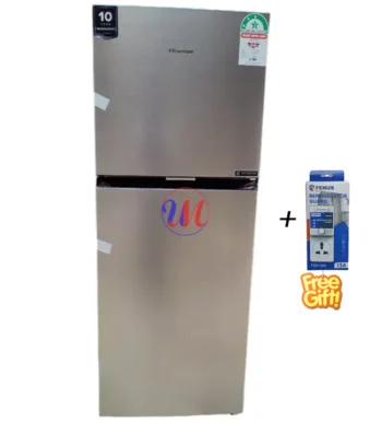 Hisense stainless steel top-freezer refrigerator with free guard