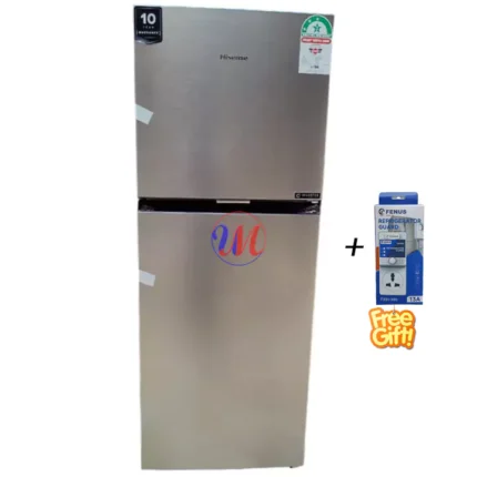 Hisense stainless steel top-freezer refrigerator with free guard
