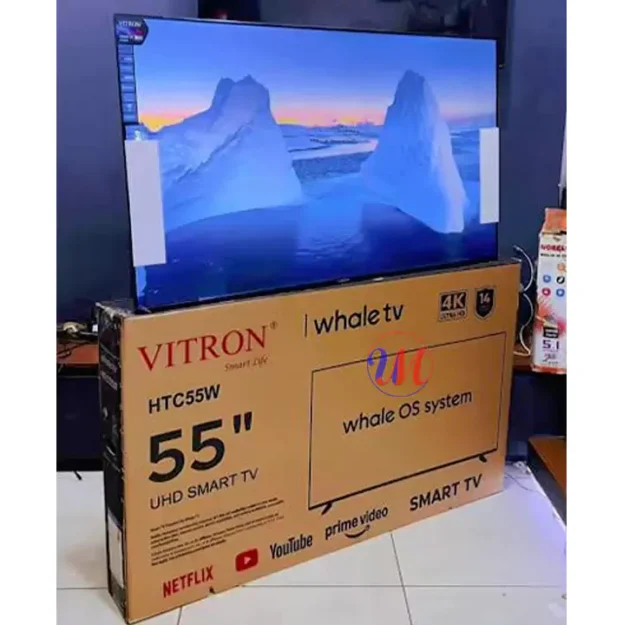 55-inch Vitron Whale TV on display box