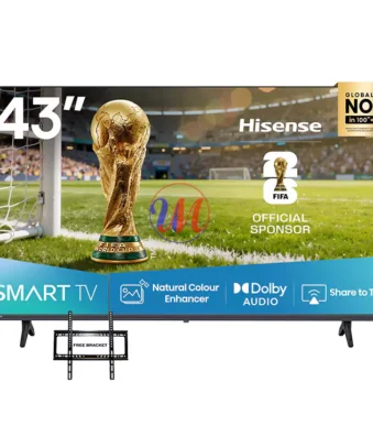 Hisense 43-inch Smart TV with FIFA trophy