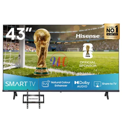 Hisense 43-inch Smart TV with FIFA trophy