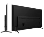 Back and side view of modern flat-screen TV