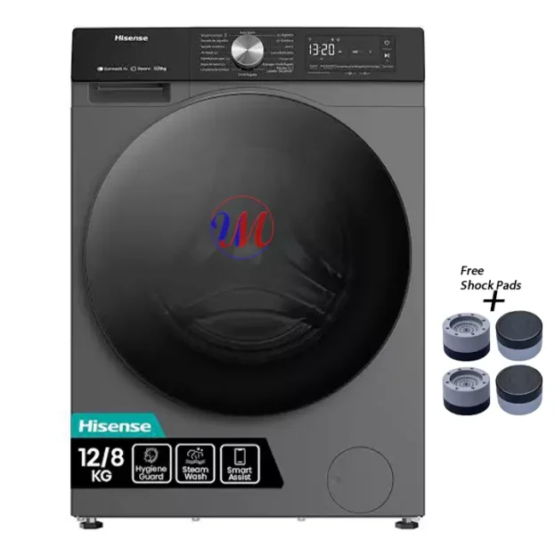 Hisense front-load washing machine with shock pads