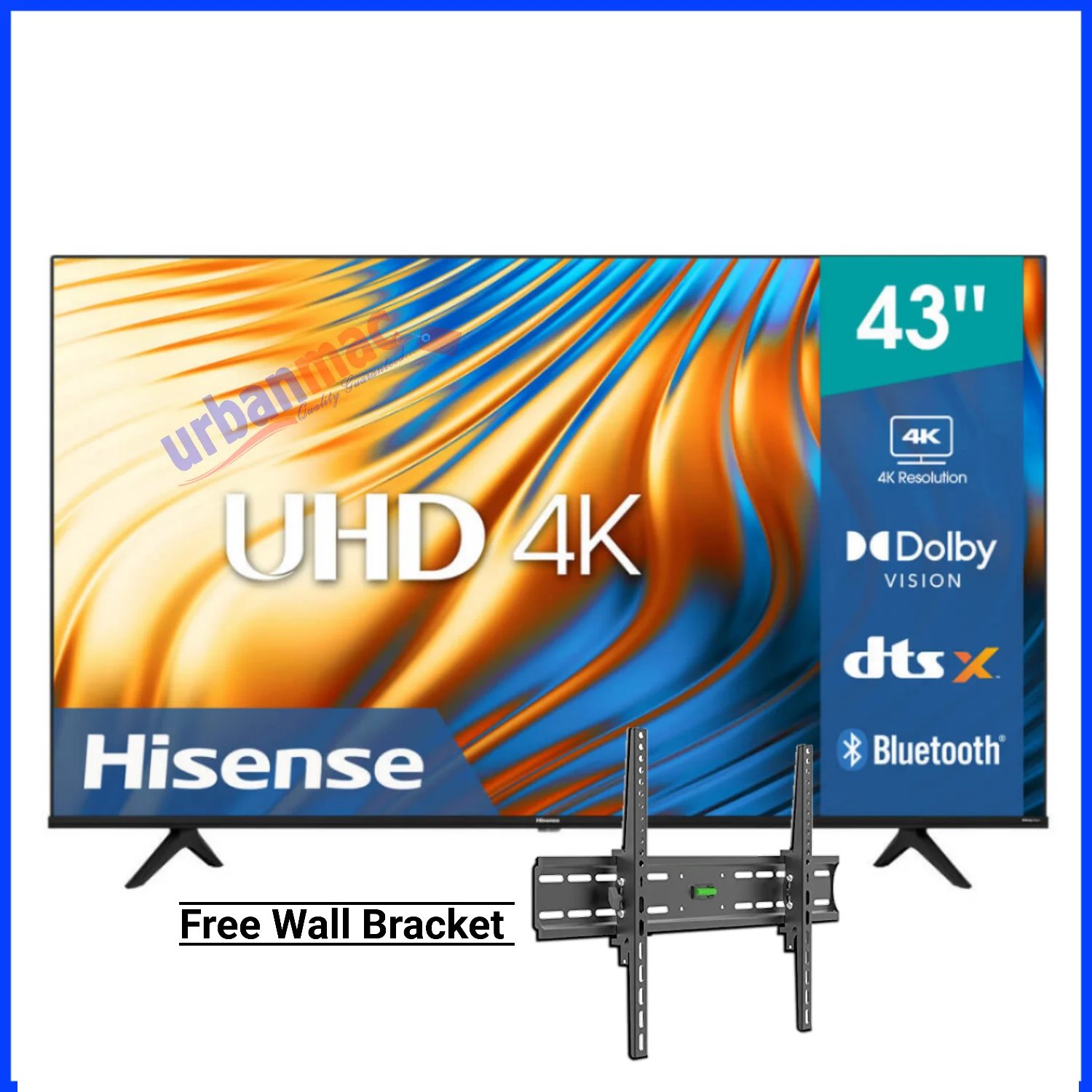 Hisense 43" 43A6 Smart 4k UHD Tv