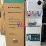 Hisense water dispenser beside product box