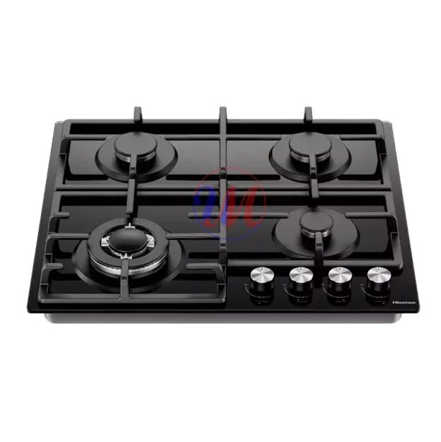Hisense HHU60GAGB 60cm Built-in Gas Hob - Black Glass