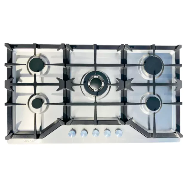 Legacy 90CM Built-in Hob Stainless Steel Top – 3 Gas + 1 Wok Burner