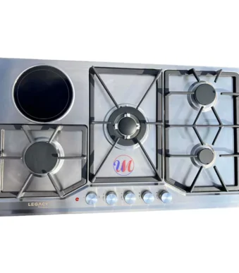 Legacy 90CM Built-in Hob Stainless Steel Top – 3 Gas + 1 Ceramic Hot Plate