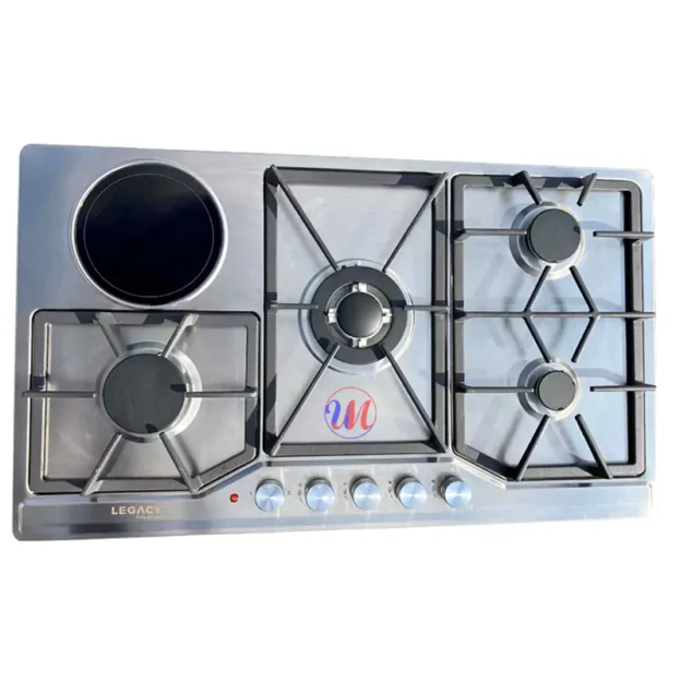Legacy 90CM Built-in Hob Stainless Steel Top – 3 Gas + 1 Ceramic Hot Plate