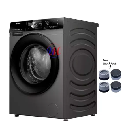 Front-load washing machine with free shock pads