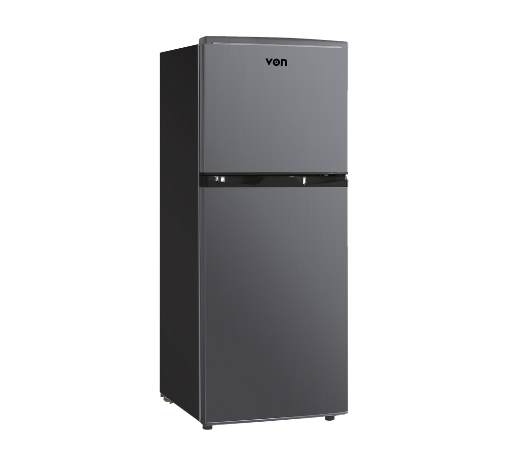 Von 175L VRT-175DRHS Double Door Direct Cool Fridge - Silver