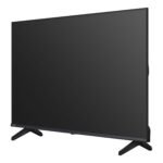 Black Hisense flat-screen TV on stand
