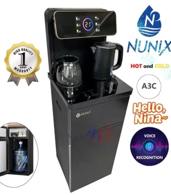 Nunix hot and cold water dispenser with kettle