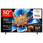 50-inch TCL Mini LED TV with flower display