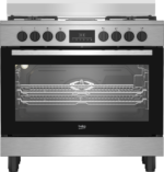Stainless steel freestanding oven with digital display