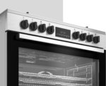 Stainless steel oven control panel with digital display