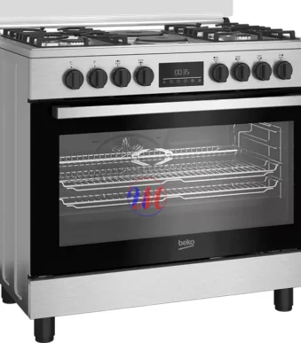 Stainless steel freestanding gas range with oven