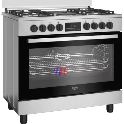 Stainless steel freestanding gas range with oven
