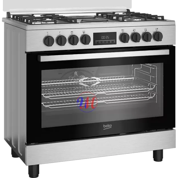 Stainless steel freestanding gas range with oven