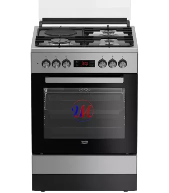 Stainless steel gas range with oven and cooktop