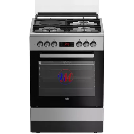 Stainless steel gas range with oven and cooktop