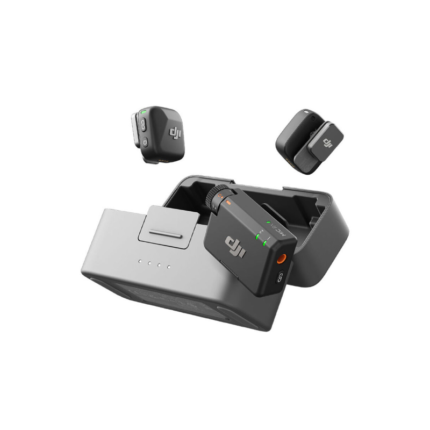 DJI wireless microphone system with charging case