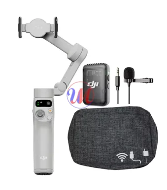DJI smartphone gimbal, mic, and carrying case