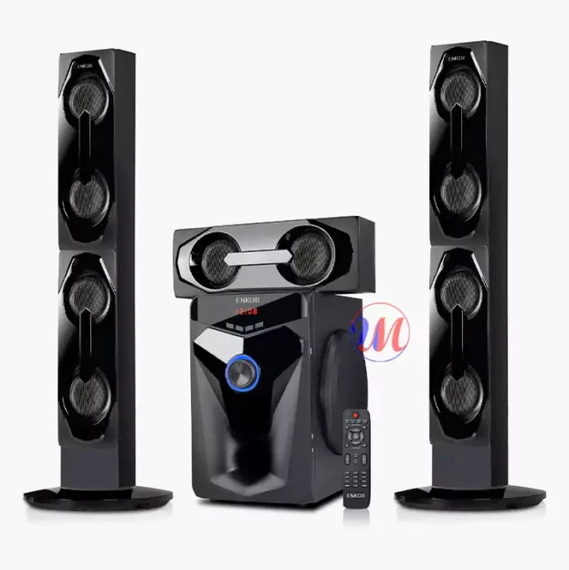 ENKOR home theater speaker system with subwoofer