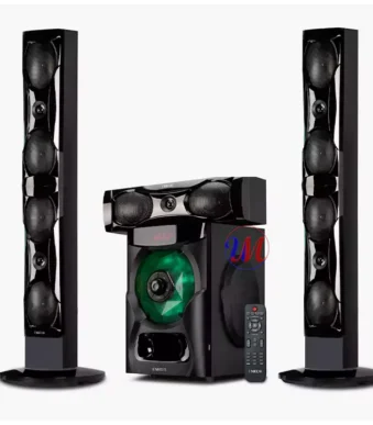 Home theater speaker system with subwoofer and towers