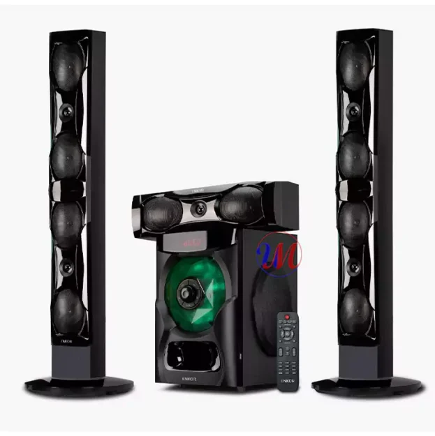 Home theater speaker system with subwoofer and towers