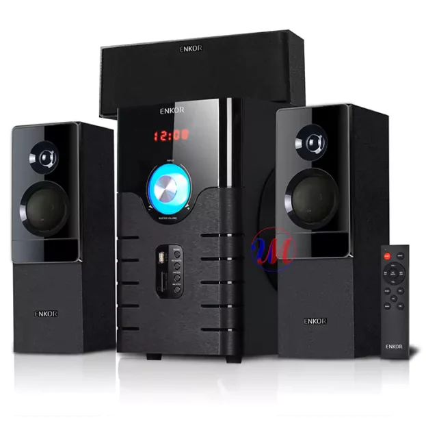 ENKOR home theater speaker system with subwoofer