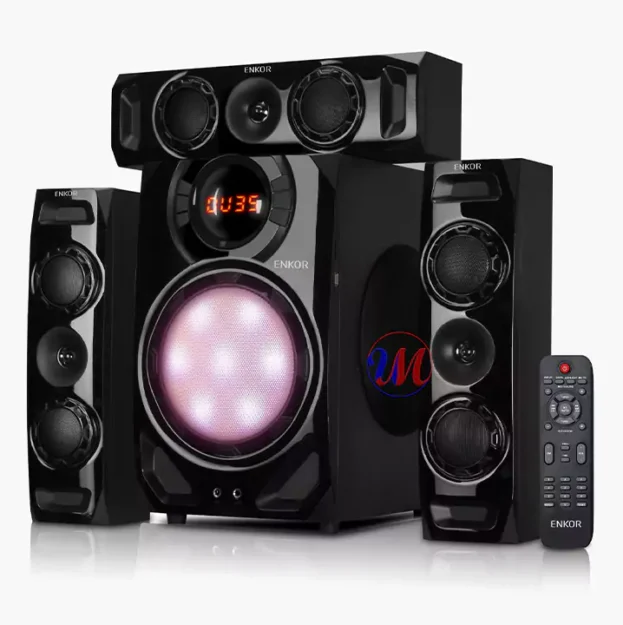 ENKOR home theater speaker system with subwoofer