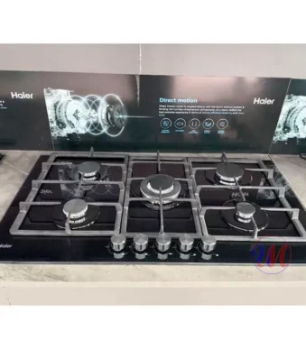 Haier five-burner gas cooktop with metal grates