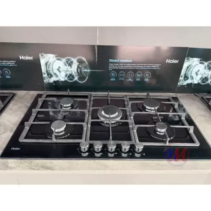 Haier five-burner gas cooktop with metal grates