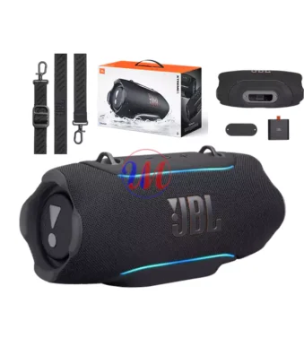 JBL portable Bluetooth speaker with accessories and packaging