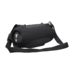 Black JBL portable Bluetooth speaker with strap