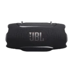 Black JBL portable Bluetooth speaker front view