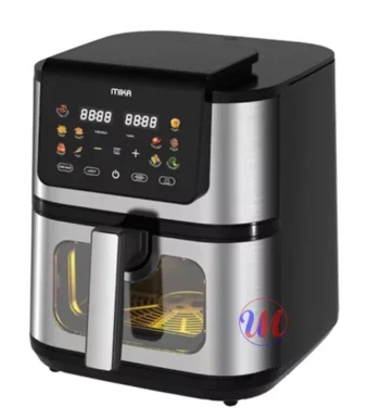 Stainless steel digital air fryer with viewing window