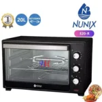 Black NUNIX 20L rotisserie countertop oven