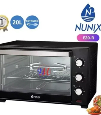 Black NUNIX 20L rotisserie countertop oven