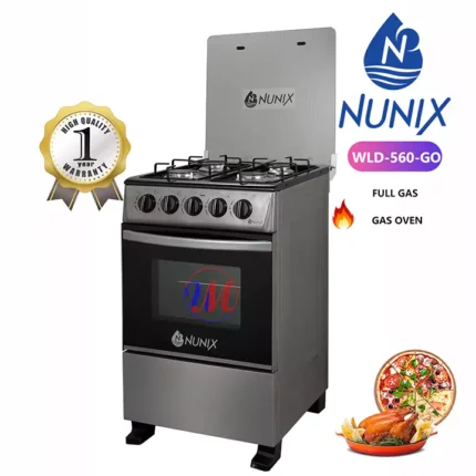 Nunix stainless steel gas stove with oven