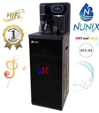Black Nunix hot and cold water dispenser