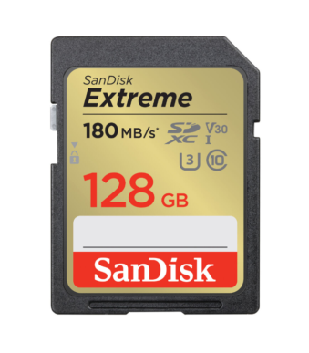 SanDisk Extreme 128GB SDXC memory card