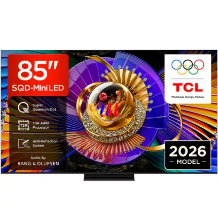 85-inch TCL Mini LED TV promotional display