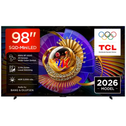 98-inch TCL Mini LED TV promotional display
