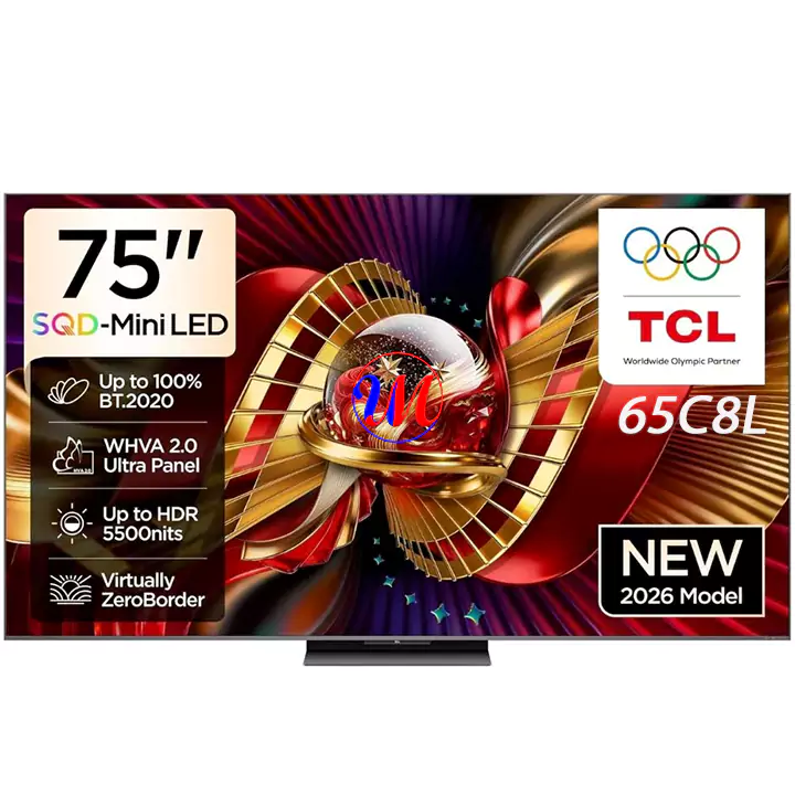 TCL 75-inch Mini LED 65C8L TV display
