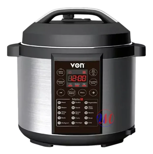 Stainless steel electric pressure cooker with digital display