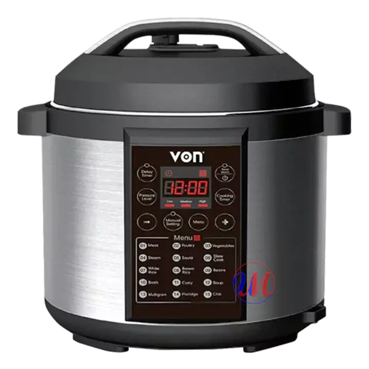 Stainless steel electric pressure cooker with digital display
