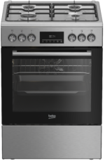 Stainless steel gas range with digital display