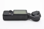 Handheld gimbal camera on white background
